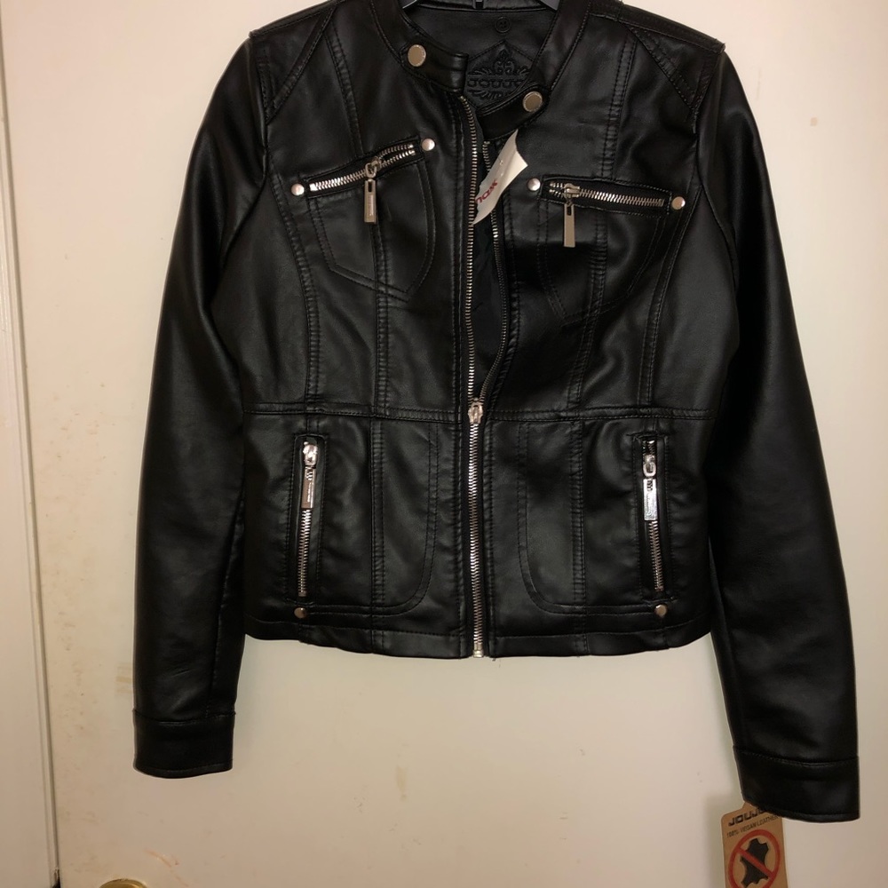 Girls “faux” leather dress